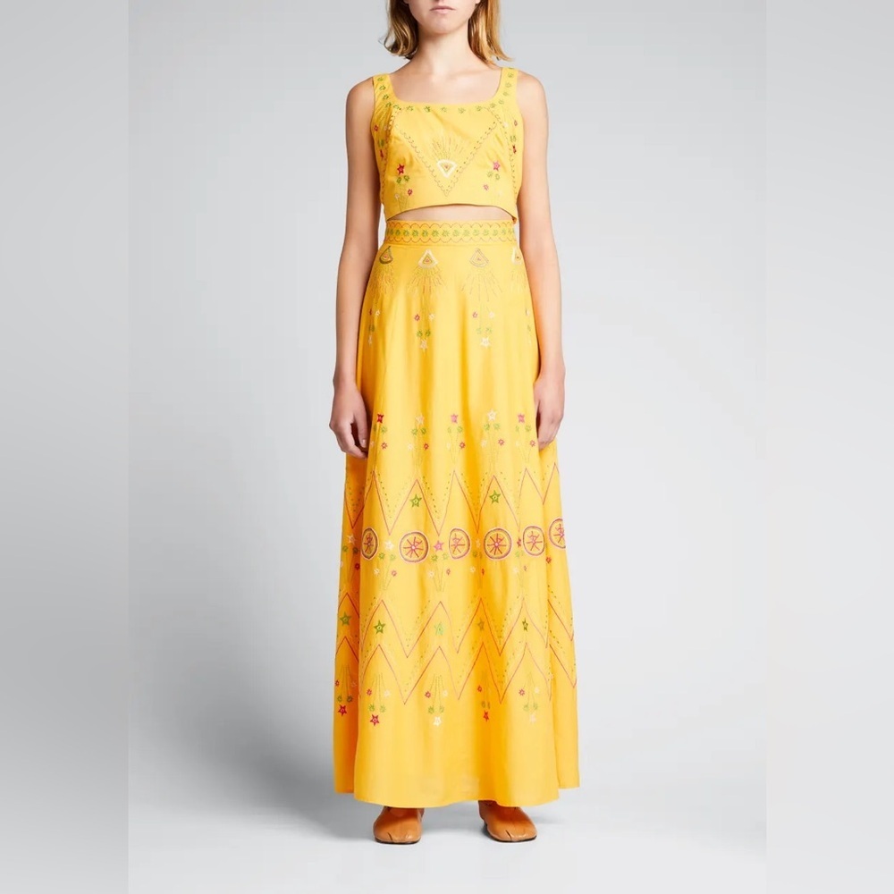 NWT Emporio Sirenuse Cinderella Crop Top / Camille Stromboli Skirt Set 44 US 8 - Picture 4 of 15